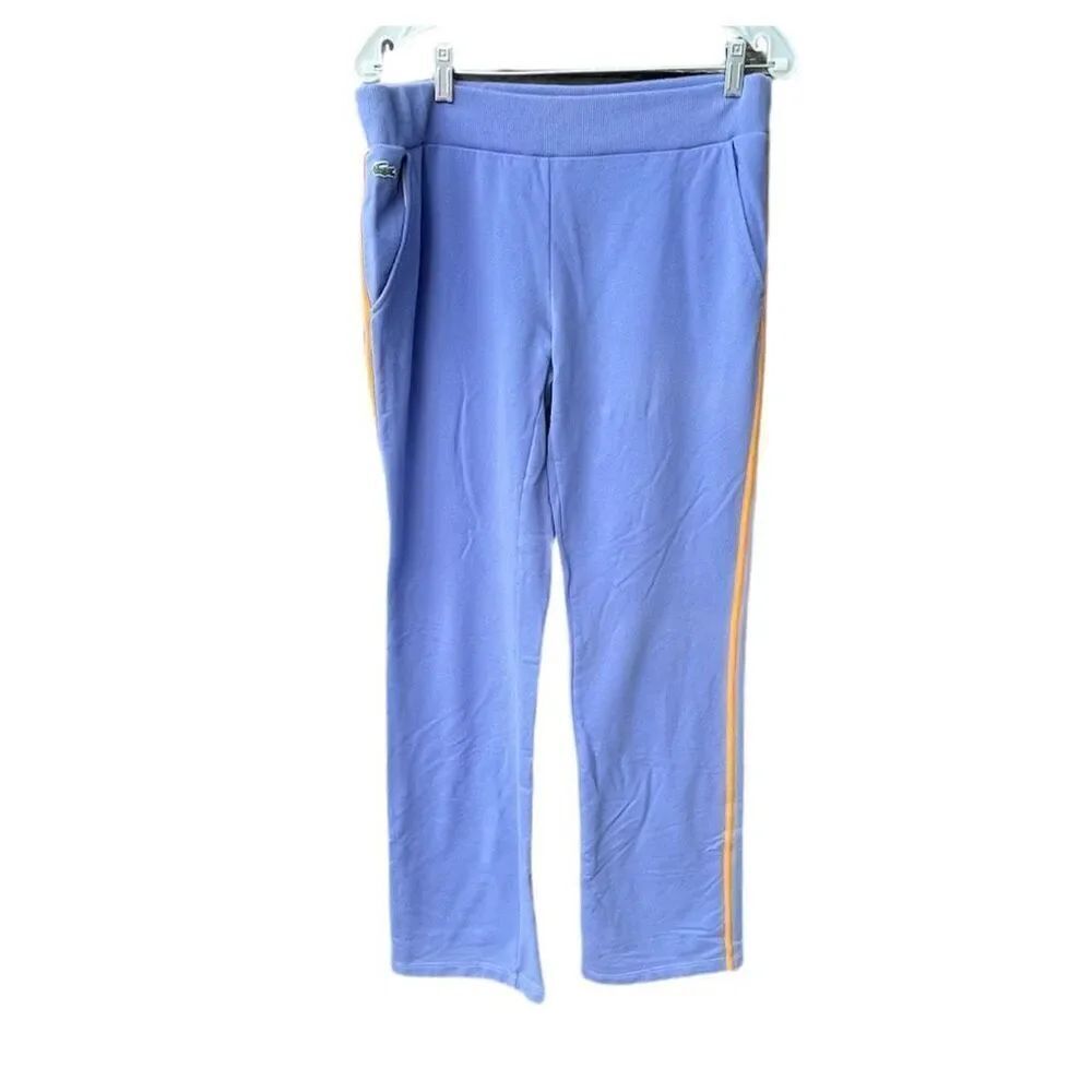 Lacoste woman’s size 44 (XL ) striped sides track pants